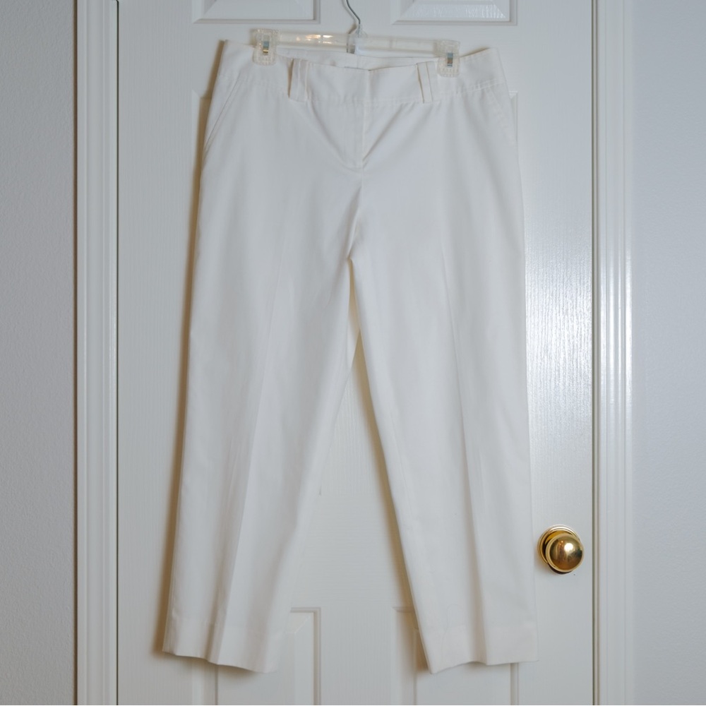 NWT Halogen Women's White Taylor fit pants, Size 10